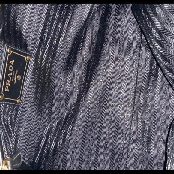 PRADA Black Leather Snake Skin & Nylon Handbag EXCELLENT CONDITION - Picture 7 of 14